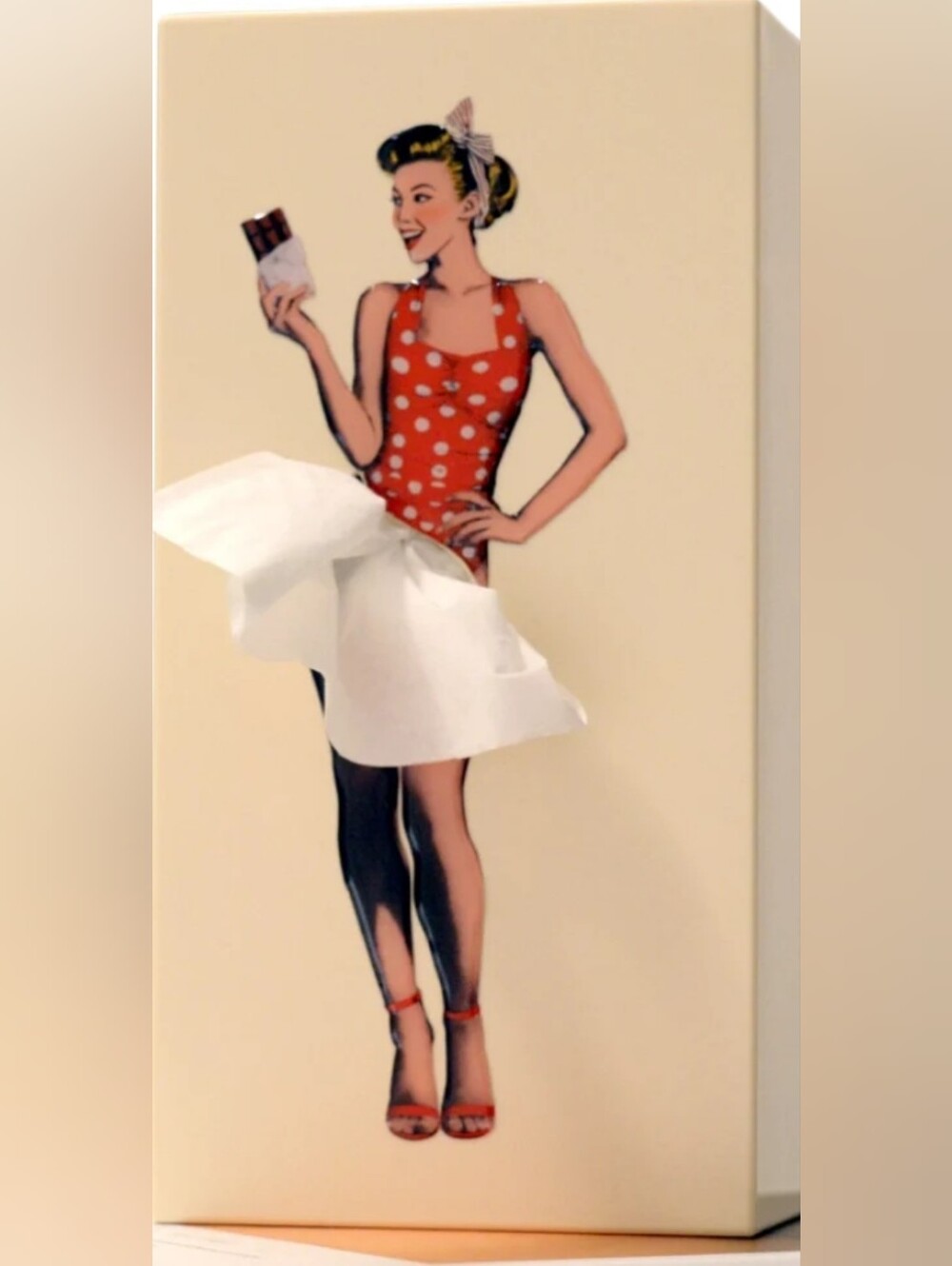 NEW Flying Skirt" tissue box
